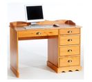 Bureau En Pin Colette, Avec Corniche, Lasuré Couleur Miel