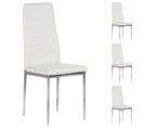 Lot De 4 Chaises Nathalie, En Synthétique Blanc