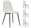 Lot De 4 Chaises Alvaro, En Synthétique Blanc