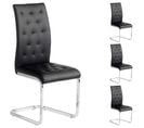 Lot De 4 Chaises Chloe, En Synthétique Noir