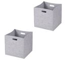 Lot De 2 Boîtes De Rangement Felt, En Feutrine Gris