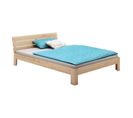 Lit Double Thomas, En Pin Massif, 140 X 200 Cm, Vernis Naturel