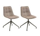 Lot De 2 Chaises De Salle à Manger Rio, En Tissu Beige