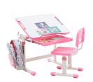 Ensemble Bureau Et Chaise Pour Enfant Tutto De Coloris Blanc Et Rose