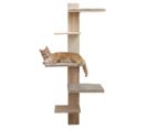 Arbre à Chat Timber Wall 150 Cm Naturel Et Taupe