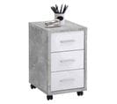 Caisson De Bureau 3 Tiroirs "dylda" 58cm Gris