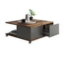 Table Basse Design "volgan" 70cm Chêne Foncé