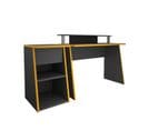 Bureau Gris Anthracite Et Orange - L93 Cm