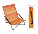 Chaise De Plage Pliable Orange 65x55x25/65 Cm