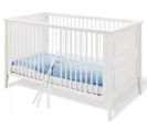 Lit Bébé Evolutif Smilla En Bois Massif 145x88x81 Cm - Blanc