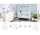 Ensemble Chambre Bébé « hilda Et Pan » Large Grande, Étagère Murale Incluse, à 4 Éléments