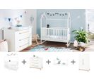 Ensemble Chambre Bébé « hilda Et Riva » Large, Étagère Murale Incluse, à 4 Éléments