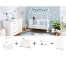 Ensemble Chambre Bébé « hilda Et Riva » Extra Large, Étagère Murale Incluse, à 4 Éléments