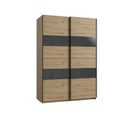 Armoire 2 Portes Coulissantes Avec Insert - L135 Cm