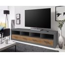 Meuble TV L192 cm  MATT gris et imitation chêne