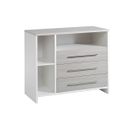 Commode Avec Plan à Langer Bois Blanc Et Pin Argenté Eco Silber L 113 X H 93 X P 54 Cm