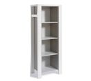 Bibliothèque 4 Niveaux Bois Laqué Blanc Et Pin Gris Milano Pinie L 67 X H 172 X P 42 Cm