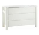 Commode Avec Plan à Langer 3 Tiroirs Laqué Blanc Milano Blanc L 139 X H 90 X P 55 Cm