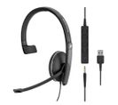 Casque Micro Filaire Sc 135 Usb Noir