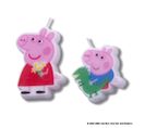 Lot De 2 Bougies En Cire Personnages Pour Les Anniversaires Des Enfants Peppa Pig