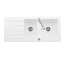 Evier 116 X 51 Cm Villeroy Et Boch Architectura 80 Blanc Vidage Automatique Inclus