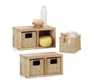 2x Etageres Cube 4 Paniers Amovibles