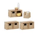 3x Etageres Cube 6 Paniers Amovibles