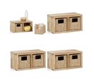 4x Etageres Cube 8 Paniers Amovibles