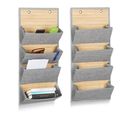 2x Porte-documents Organiseur 4 Casiers