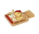 Plateau Fromage Bambou et Lot 4 Couverts 33x33x4