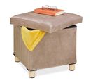 Tabouret De Rangement En Velours