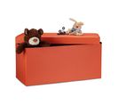 Tabouret Pliant Similicuir 76x38x38 - Orange