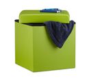 Tabouret Pliant Similicuir 38x38x38 - Vert