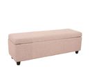 Banc/banquette/coffre De Rangement Kriens, 112x45x45cm, Tissu, Beige