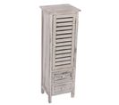 Chiffonnier 2 Tiroirs, 30x25x90cm, Shabby, Vintage ~ Blanc