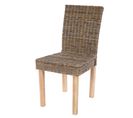 Lot De 4 Chaises De Séjour Littau Chaise En Osier, Rotin Kubu