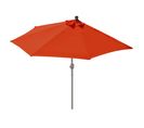 Demi-parasol Aluminium Parla, Ip 50+, 260cm ~ Terracotta Sans Pied