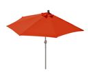 Demi-parasol Aluminium Balcon Ou Terrasse, Ip 50+, 285cm ~ Terracotta Sans Pied