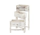 Étagère Jardinière Shabby Vintage Hauteur 65cm Blanc