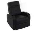 Fauteuil De Télévision Durham, Fauteuil Relax, Chaise Longue, Similicuir ~ Noir