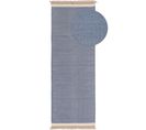 Tapis De Couloir En Laine Karla Bleu 80x250 Cm