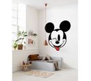 Poster Autocollant Forme Ronde Disney Mickey Clin D’oeil Et Tire La Langue - 125 Cm