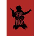 Poster D'art Star Wars Silhouette Han Solo Et Citations - 50 X 70 Cm