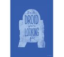 Poster D'art Star Wars Silhouette R2d2 Citations - 40 X 50 Cm