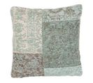 Coussin Patchwork "symphony" 45x45cm Turquoise