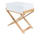 Table D'appoint Design "valérie" 58cm Blanc