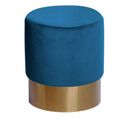 Pouf Rond Design "nano" 42cm Bleu