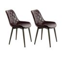 Lot De 2 Chaises Design "cecil" 81cm Violet Foncé