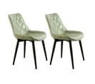 Lot De 2 Chaises Design "cecil" 81cm Vert Clair