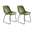 Lot De 2 Chaises Design "cora" 81cm Vert